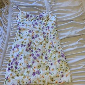 NWT ZARA Bustier floral mini dress